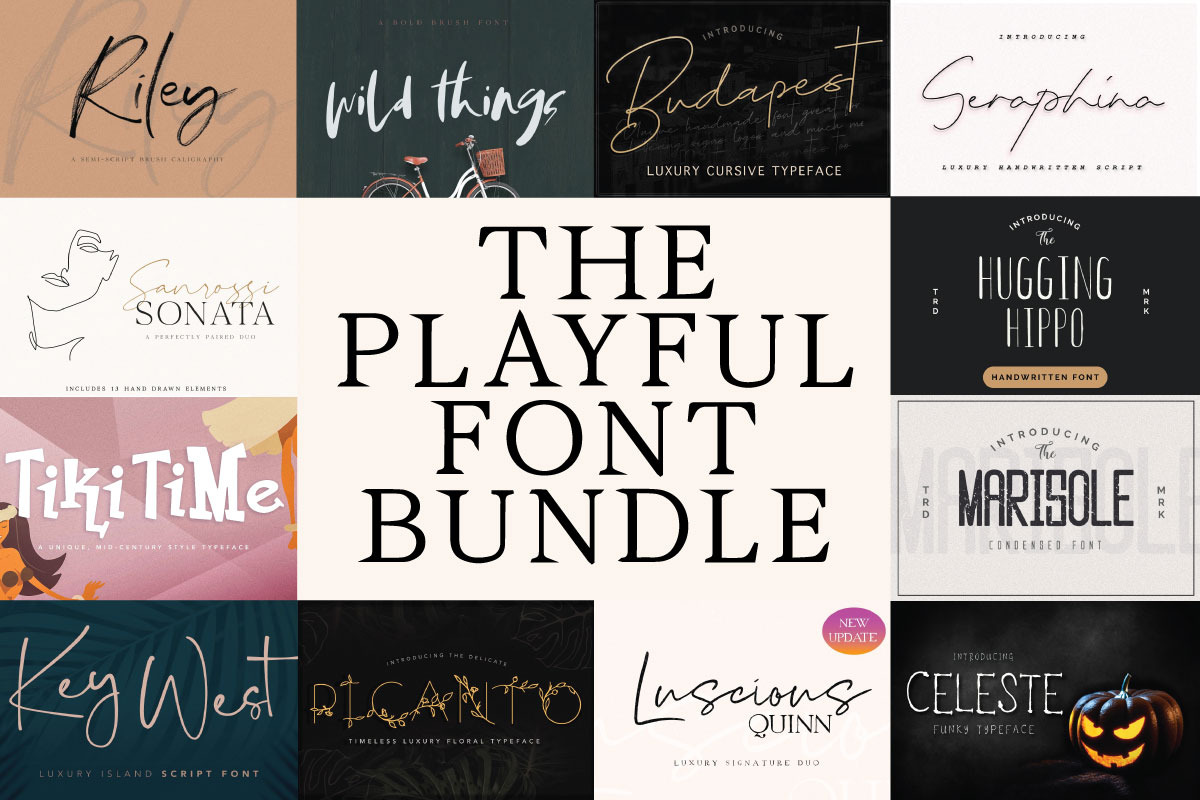 The Playful Font Bundle in Script Fonts - product preview 8