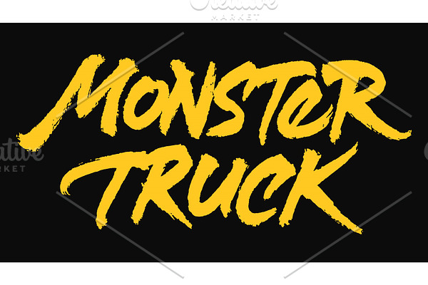 Monster Truck vector lettering