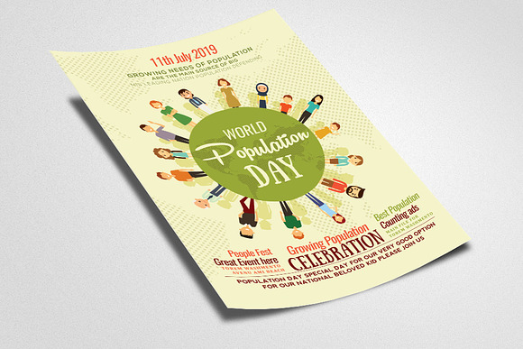 World Population Day Flyer Template in Flyer Templates - product preview 1
