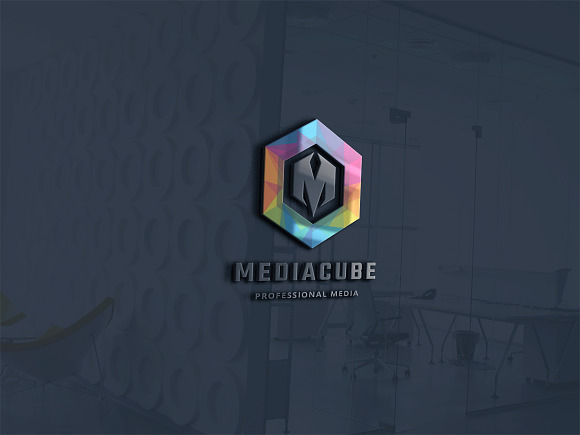 Media Cube Letter M Logo in Logo Templates - product preview 1