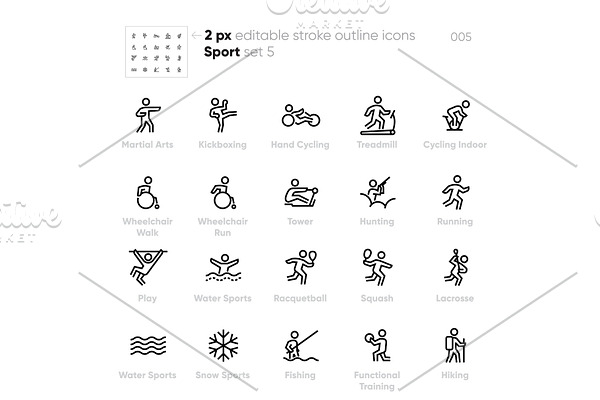 Sport and Activity outline vector