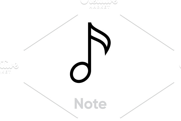 Music one note icon