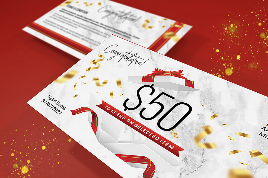 Gift Cards in Business Card Templates - product preview 8