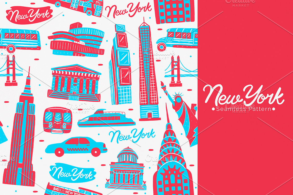 New York Seamless Pattern in Patterns - product preview 8