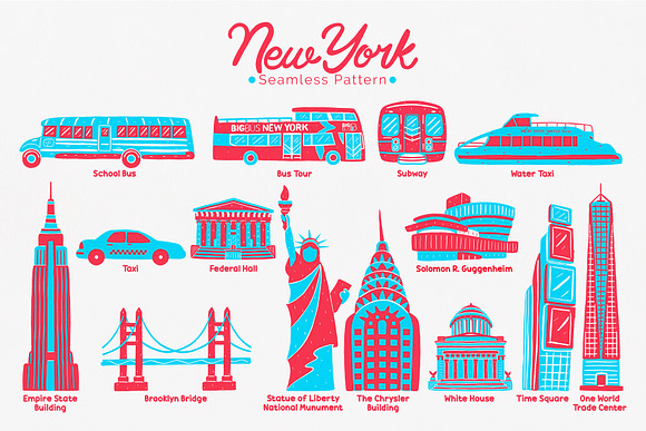 New York Seamless Pattern in Patterns - product preview 1