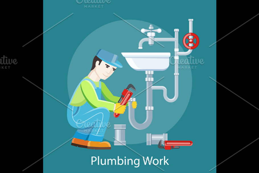 Plumbing Work Concept