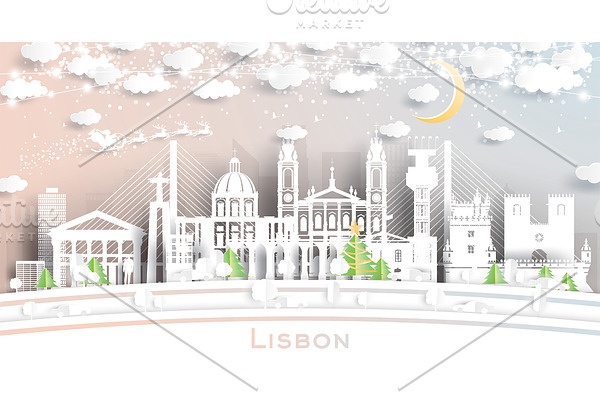 Lisbon Portugal City Skyline