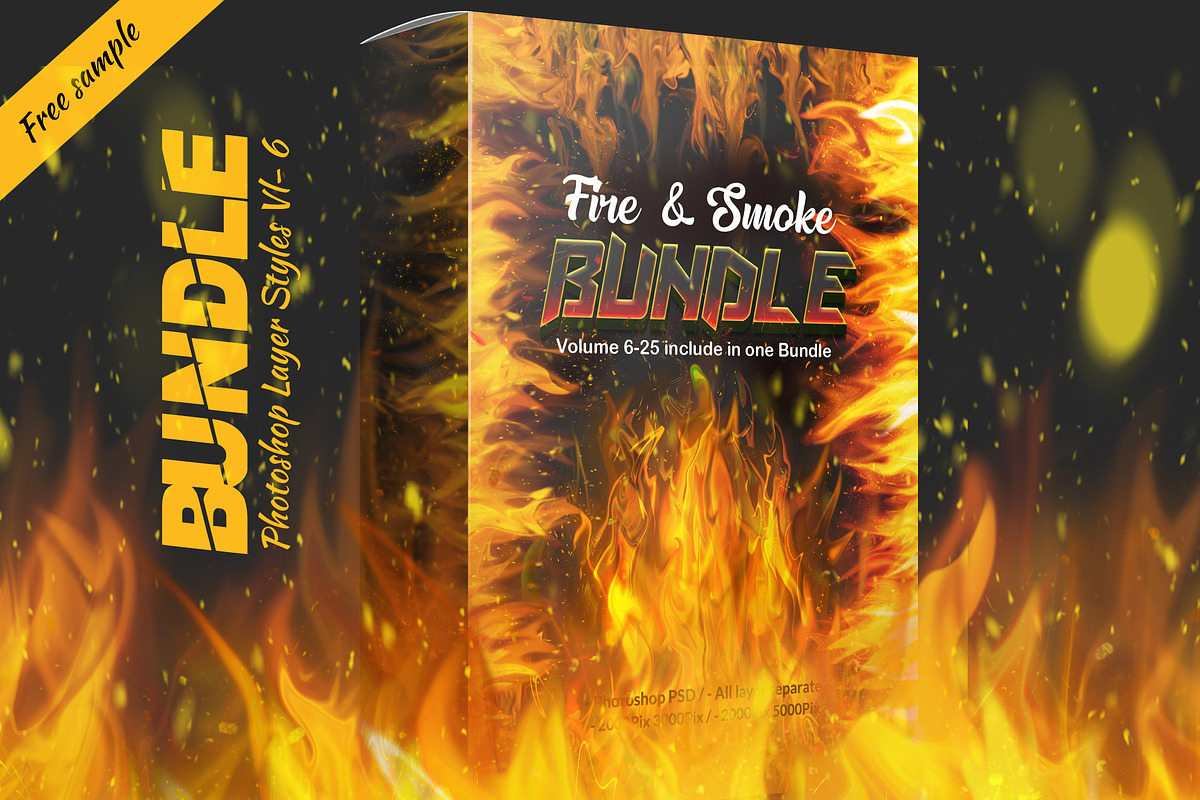 Fire & Smoke Bundle PSD in Add-Ons - product preview 8