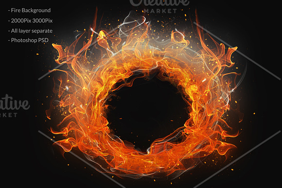 Fire & Smoke Bundle PSD in Add-Ons - product preview 5