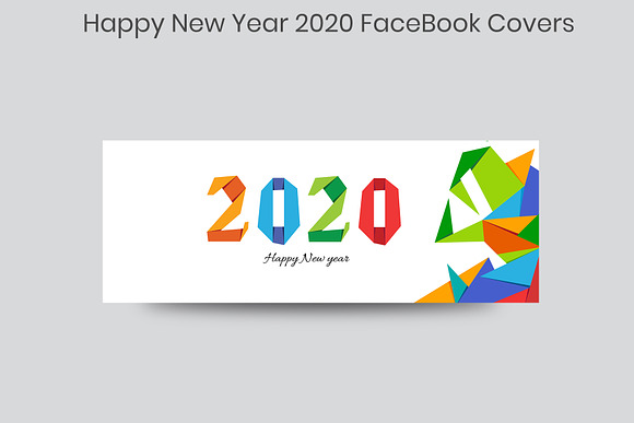 Happy New Year 2020 Facebook Covers in Web Elements - product preview 2
