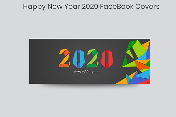 Happy New Year 2020 Facebook Covers in Web Elements - product preview 3