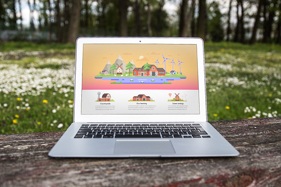Eco city - flat design style set in Illustrations - product preview 6