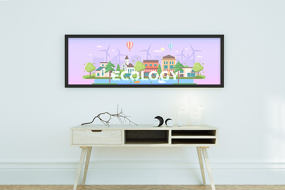 Eco city - flat design style set in Illustrations - product preview 7