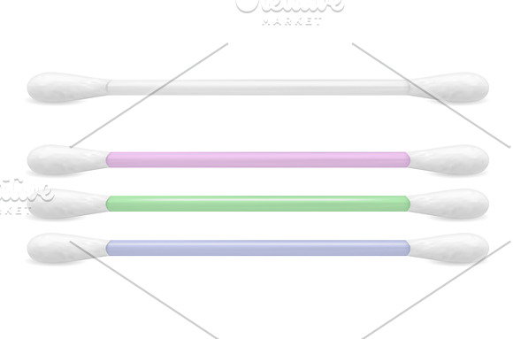 Cotton pads and cotton buds in Product Mockups - product preview 1