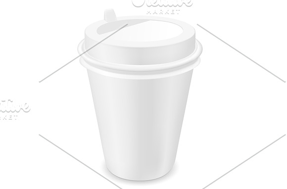 Glass cup, paper coffee cup in Product Mockups - product preview 1