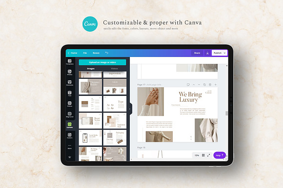 PS & CANVA Celeste Brand Guideline in Magazine Templates - product preview 1