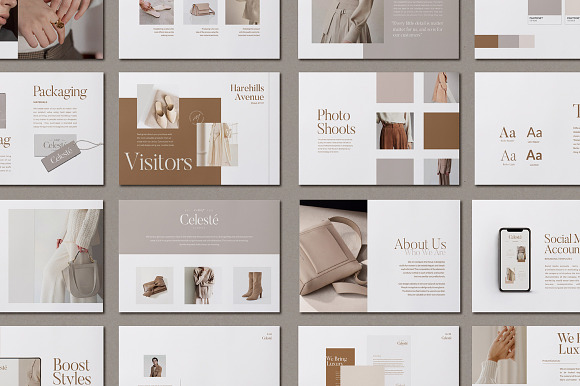 PS & CANVA Celeste Brand Guideline in Magazine Templates - product preview 4