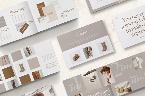 PS & CANVA Celeste Brand Guideline in Magazine Templates - product preview 6