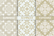 Baroque seamless patterns set