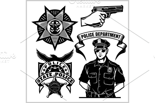 Police Vector set - Design elements