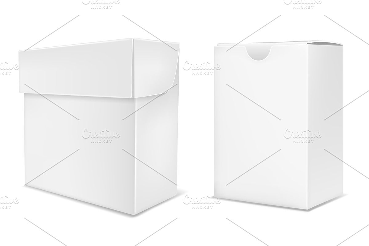 White paper box with lid in Product Mockups - product preview 8