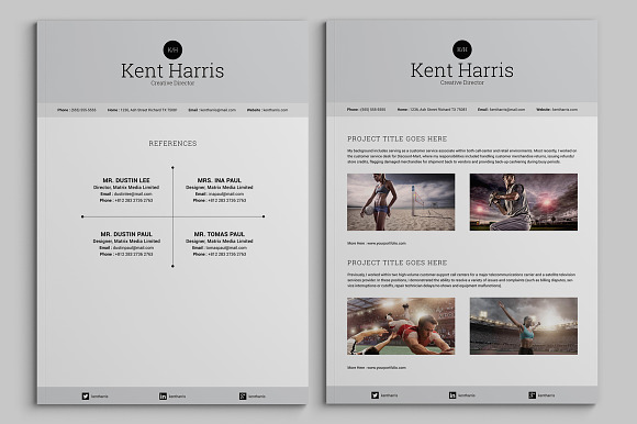 Incredible Single Page Resume in Letter Templates - product preview 2
