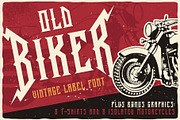 Old Biker Label Font + Bonus
