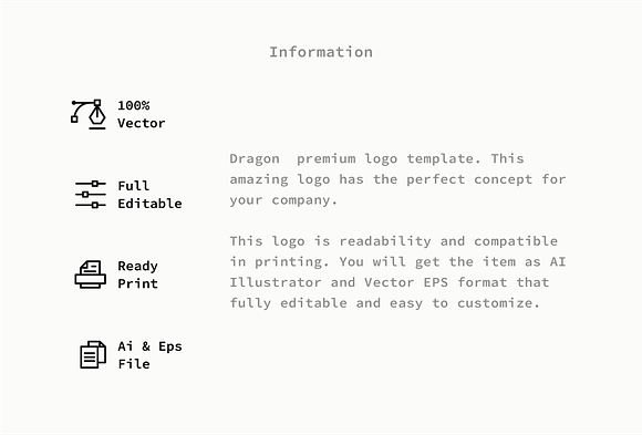 Dragon - Premium Logo Template in Logo Templates - product preview 1