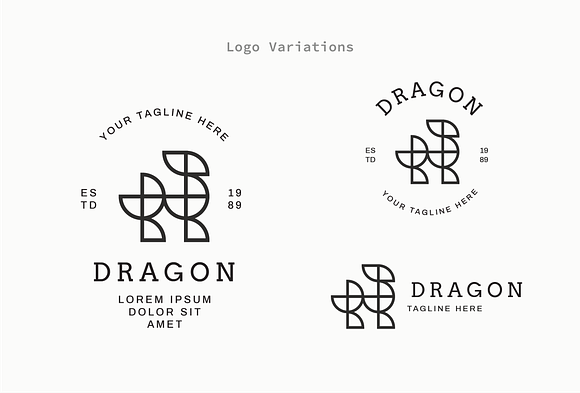 Dragon - Premium Logo Template in Logo Templates - product preview 2