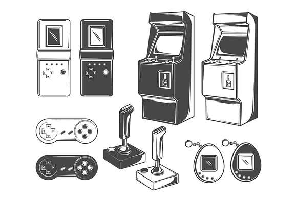 Vintage electronic games in Illustrations - product preview 1