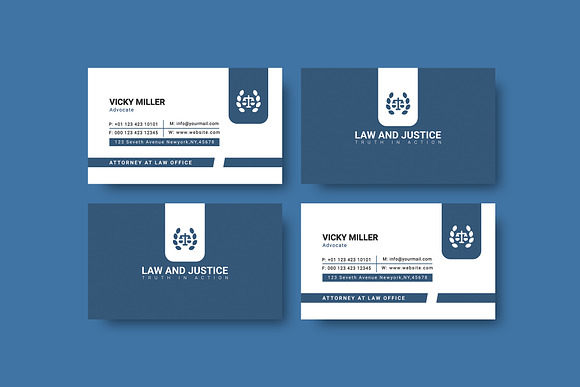 Law Firm Business Card in Business Card Templates - product preview 2