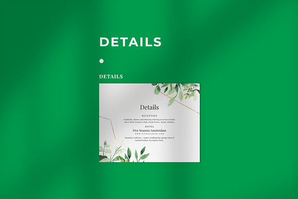 Green Foliage Wedding Suite in Wedding Templates - product preview 3