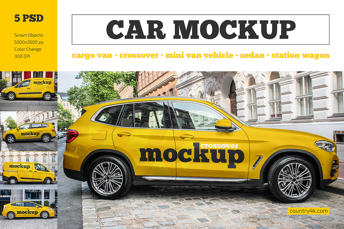 Car Mockup Set in Branding Mockups - product preview 8