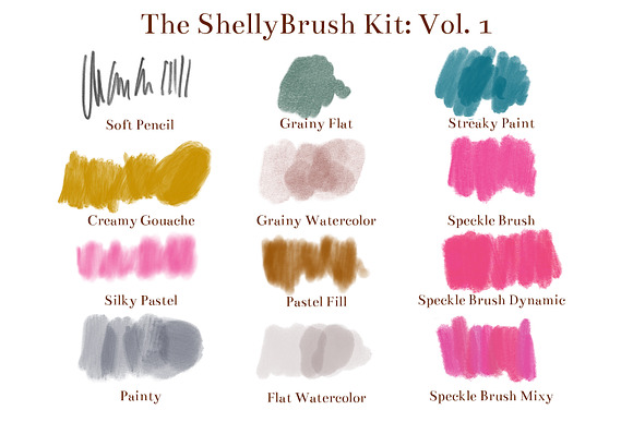 ShellyBrush Kit Procreate Brushes 1 in Add-Ons - product preview 1