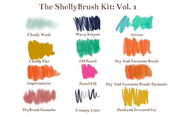 ShellyBrush Kit Procreate Brushes 1 in Add-Ons - product preview 2