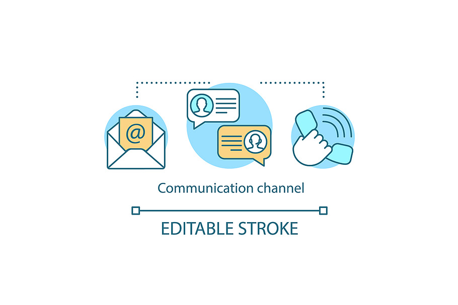 Communication channel concept icon