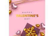 Happy Valentines Day greeting card.