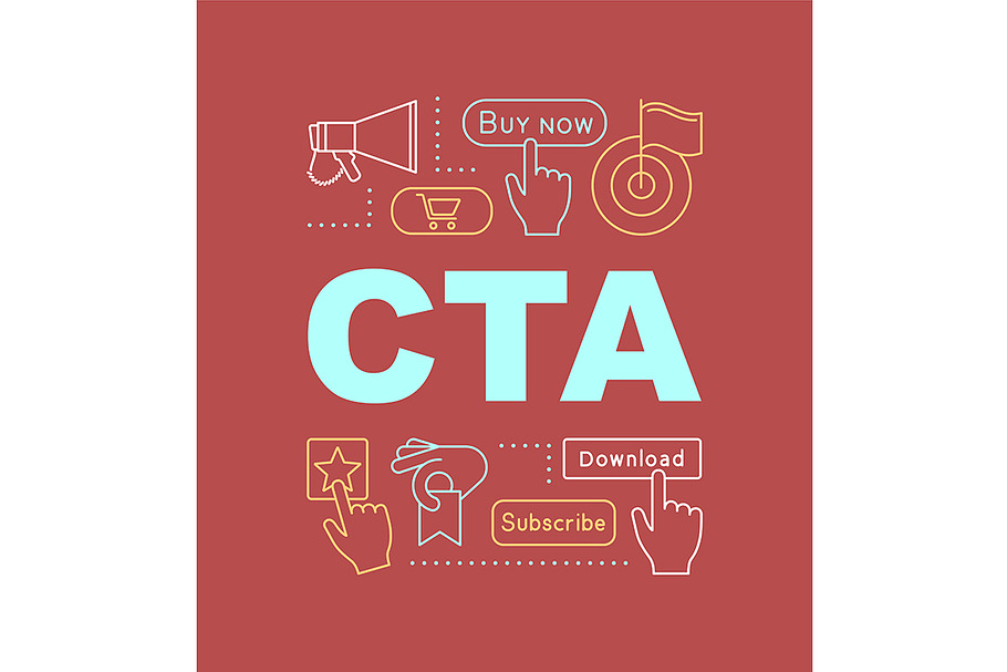 CTA word concepts banner