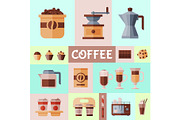 Coffee beans and equipment banner