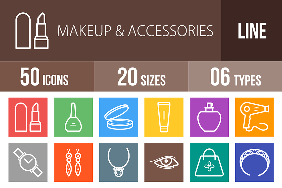 50 Makeup&Accessories LineMulticolor