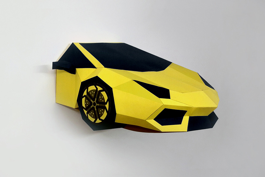 DIY Lamborghini front- 3d papercraft