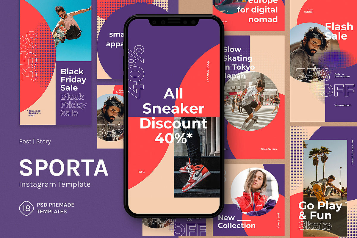 Sporta - Instagram Template in Instagram Templates - product preview 8