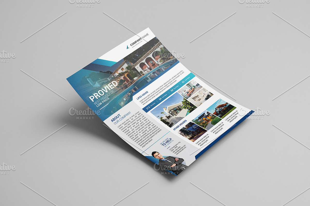 Printable Real Estate Flyer V1128 in Flyer Templates - product preview 8