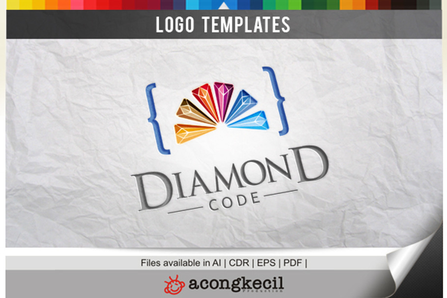 Diamond Code in Logo Templates - product preview 8