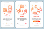 Skills orange gradient app pages