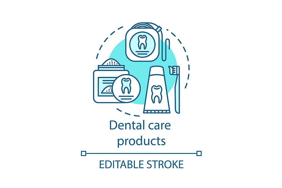 Dental care products concept icon in Icons - product preview 8