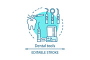 Dental tools concept icon