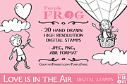 LOVE IS IN THE AIR - Digital Stamps