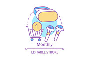 Monthly concept icon
