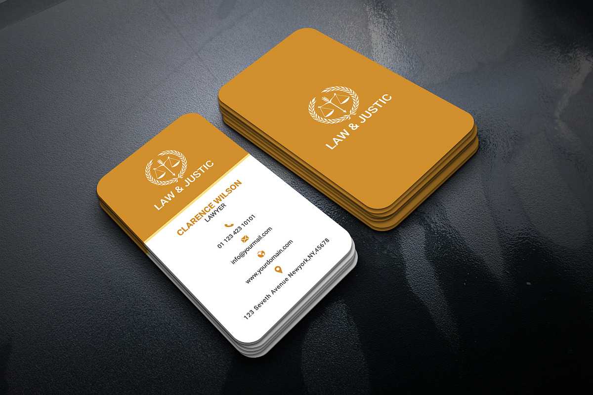 Law & Justice in Business Card Templates - product preview 8